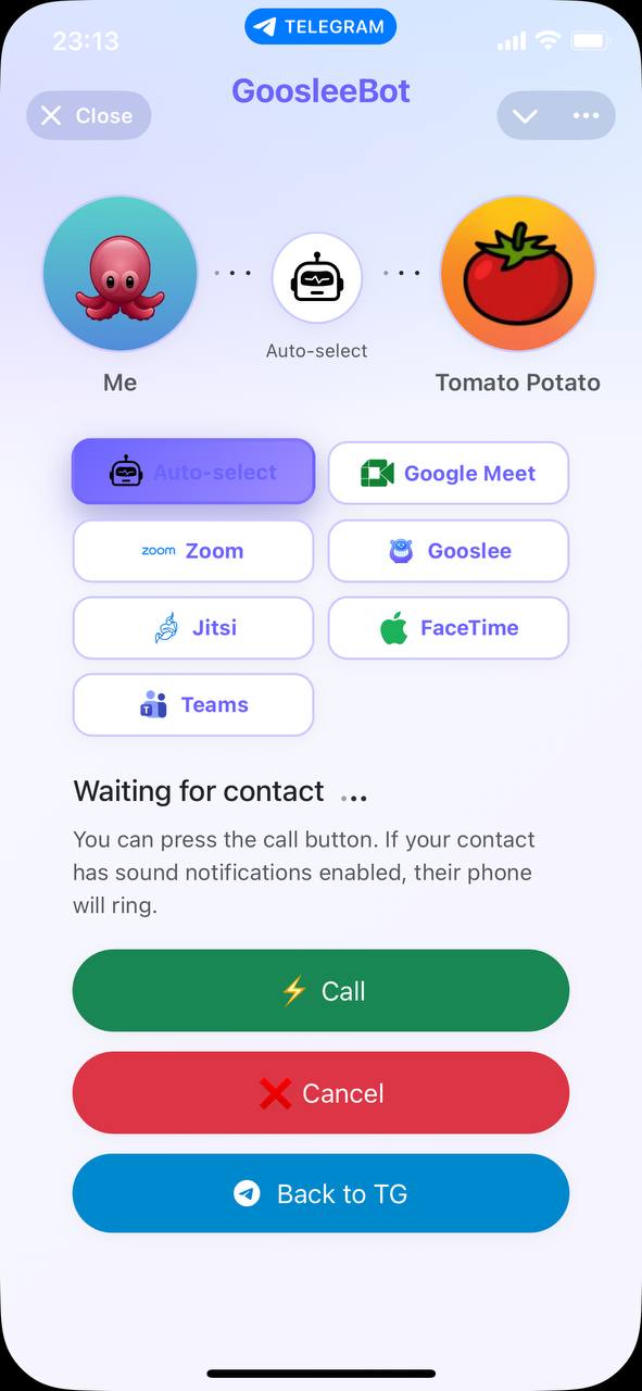 Call example step 8